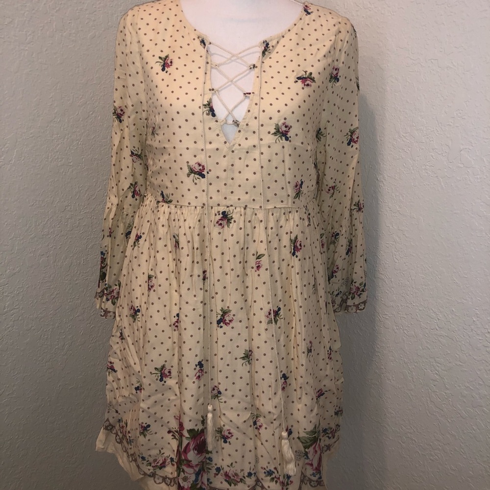 Cream boho dress